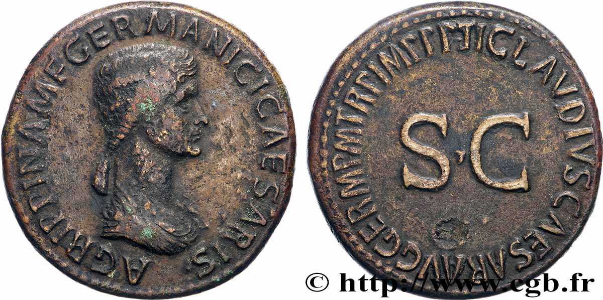 AGRIPPINA MADRE Sesterce BB/q.SPL