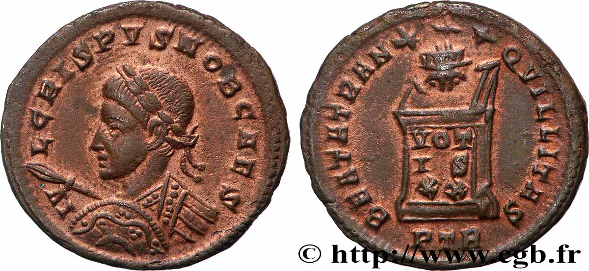 CRISPUS Centenionalis ou nummus TTB+