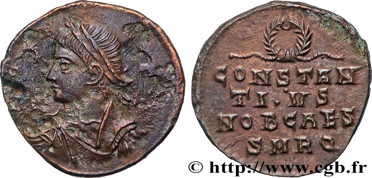 CONSTANCE II Centenionalis ou nummus TTB+