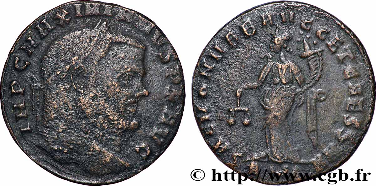 MAXIMIEN HERCULE Follis ou nummus TB+/TTB