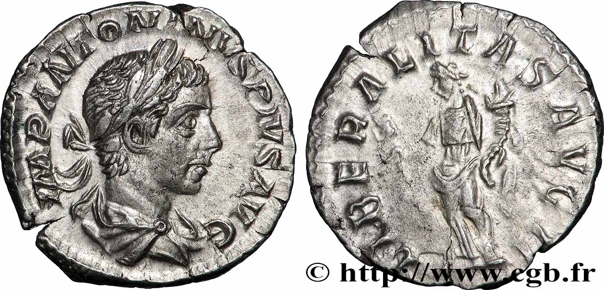 ELAGABALUS Denier AU