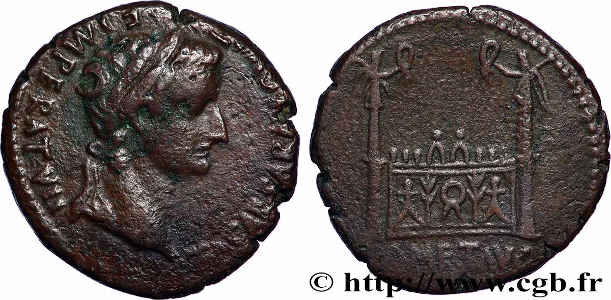 TIBERIUS As à l autel de Lyon XF