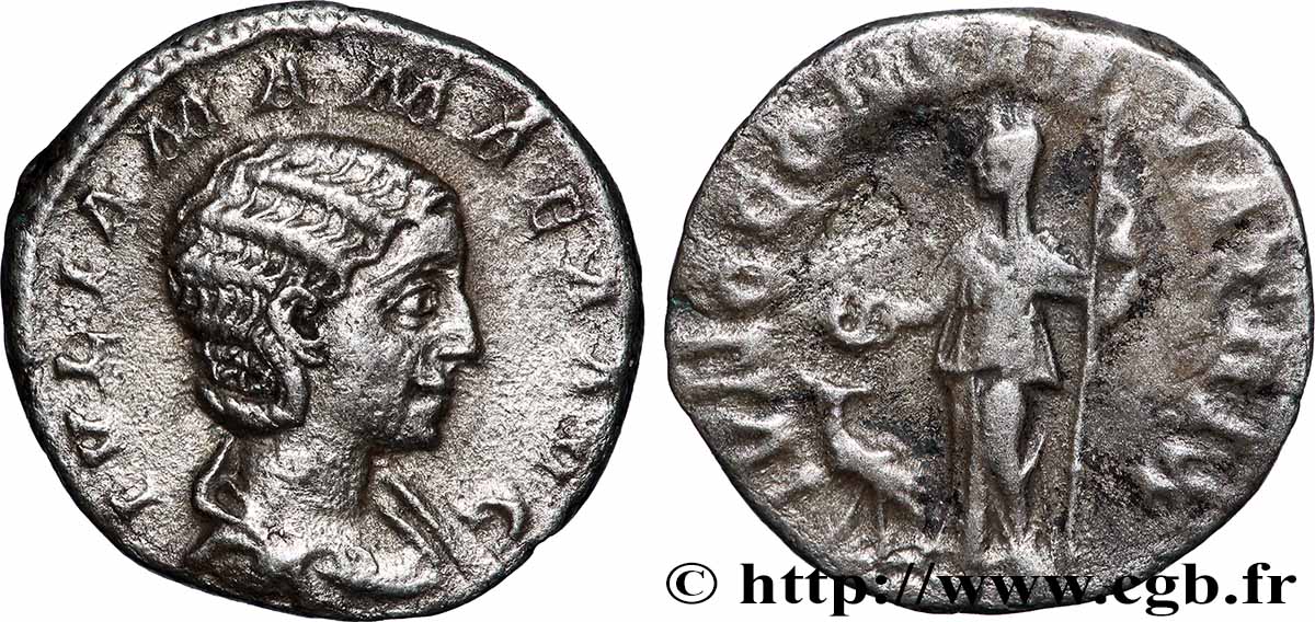 JULIA MAMAEA Denier AU/XF