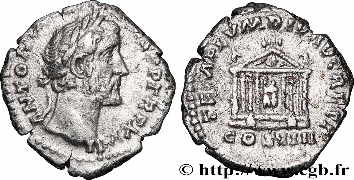 ANTONINUS PIUS Denier XF