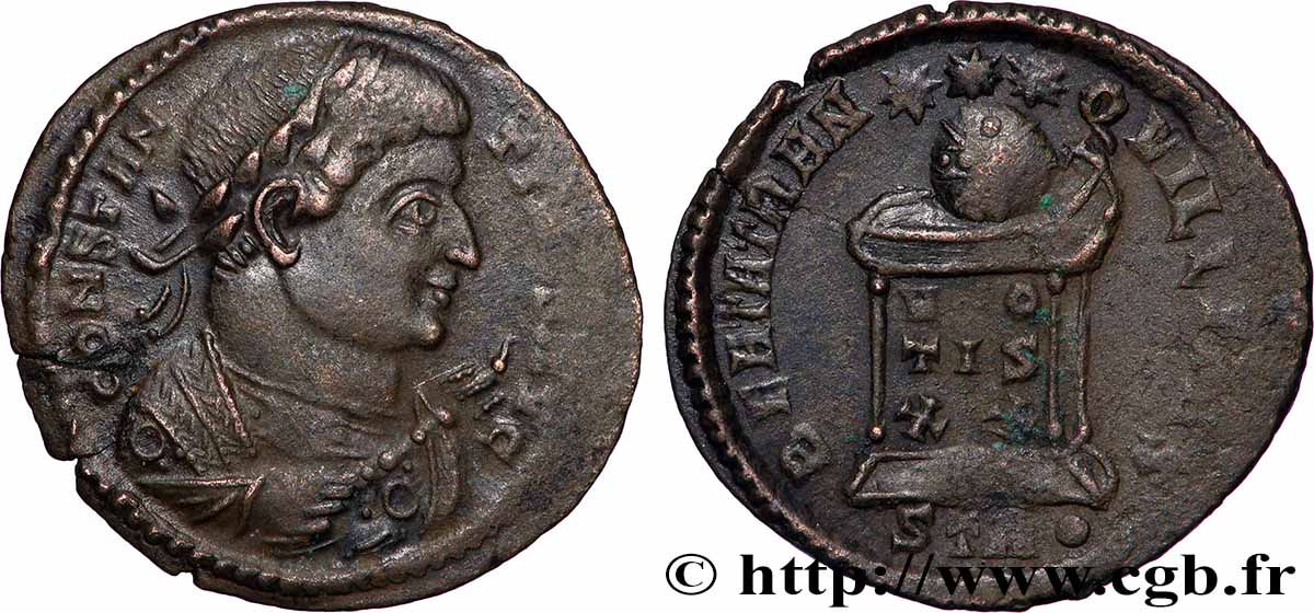 CONSTANTIN Ier LE GRAND Centenionalis ou nummus TTB+