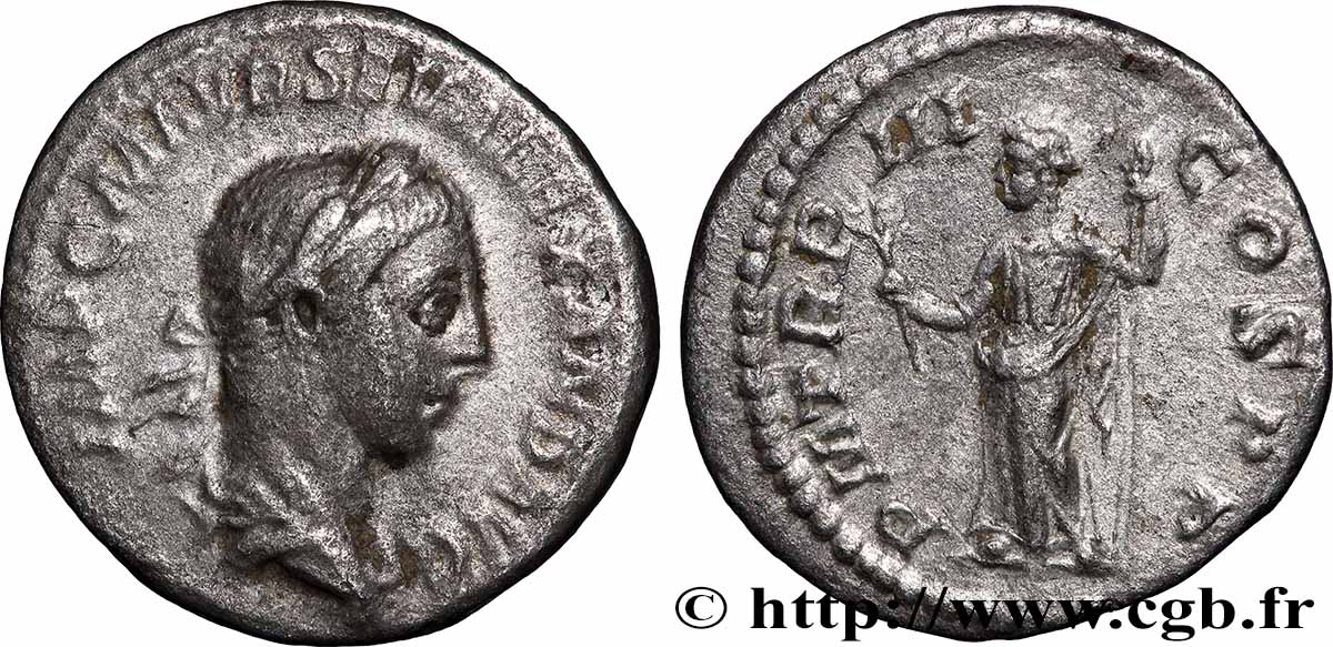 SEVERUS ALEXANDER Denier XF