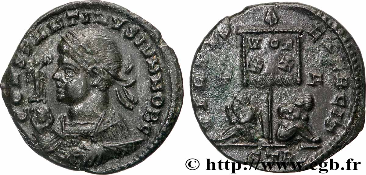 CONSTANTIN II Centenionalis ou nummus TTB+