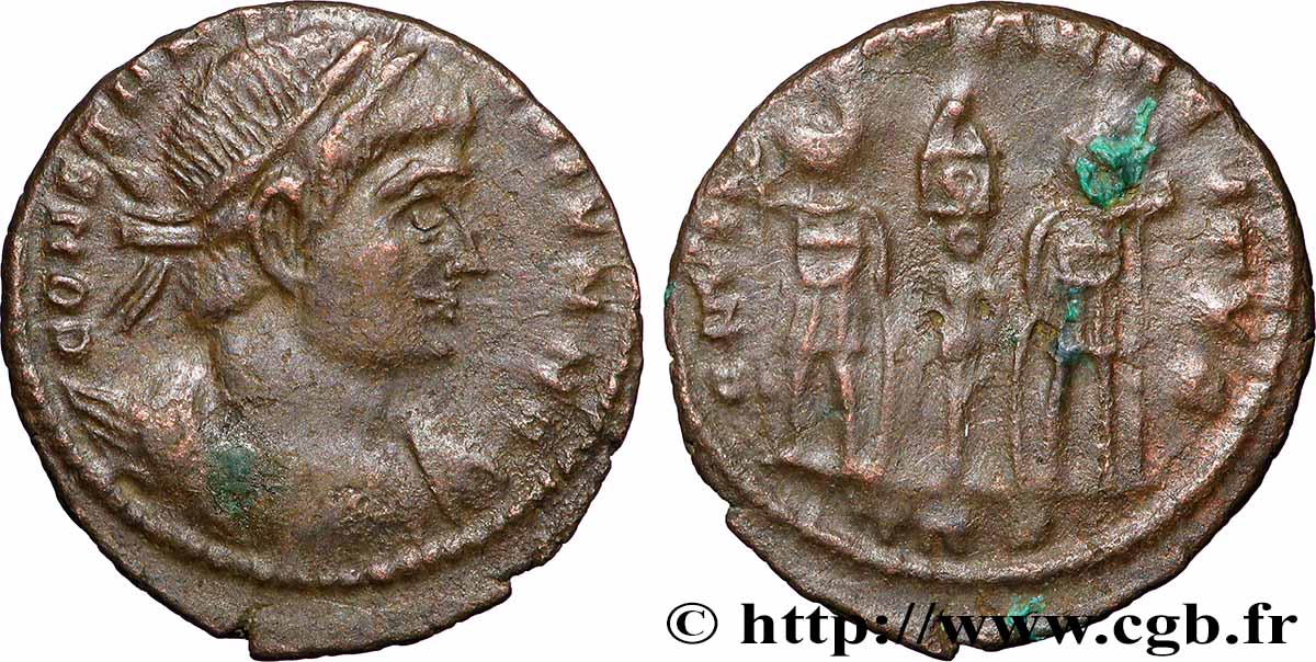 CONSTANTIN II Centenionalis ou nummus TTB+/TTB