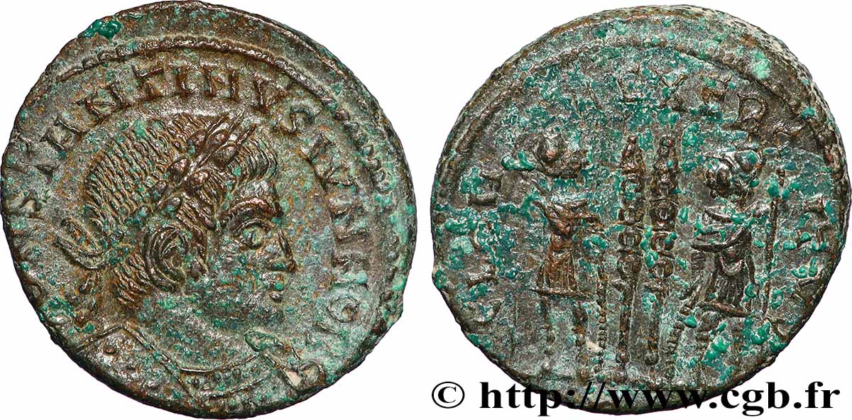 CONSTANTIN II Centenionalis ou nummus TTB
