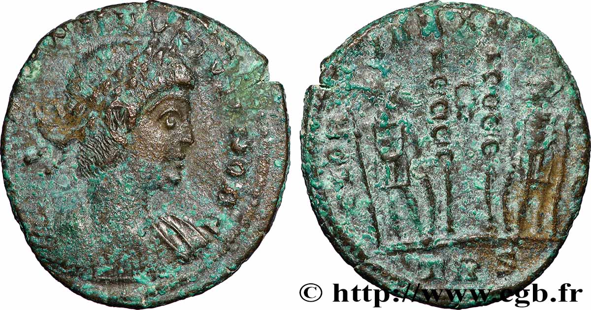CONSTANTIN II Centenionalis ou nummus TTB