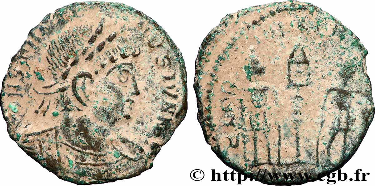 CONSTANTIN II Centenionalis ou nummus TTB