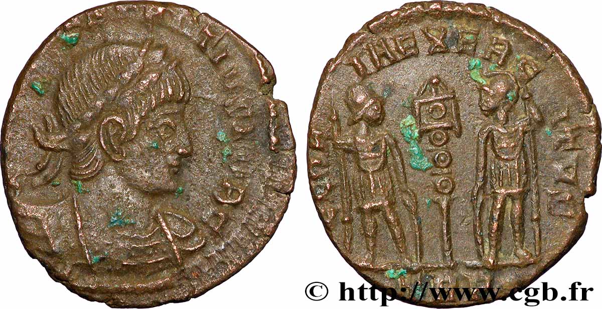 CONSTANCE II Centenionalis ou nummus TTB+