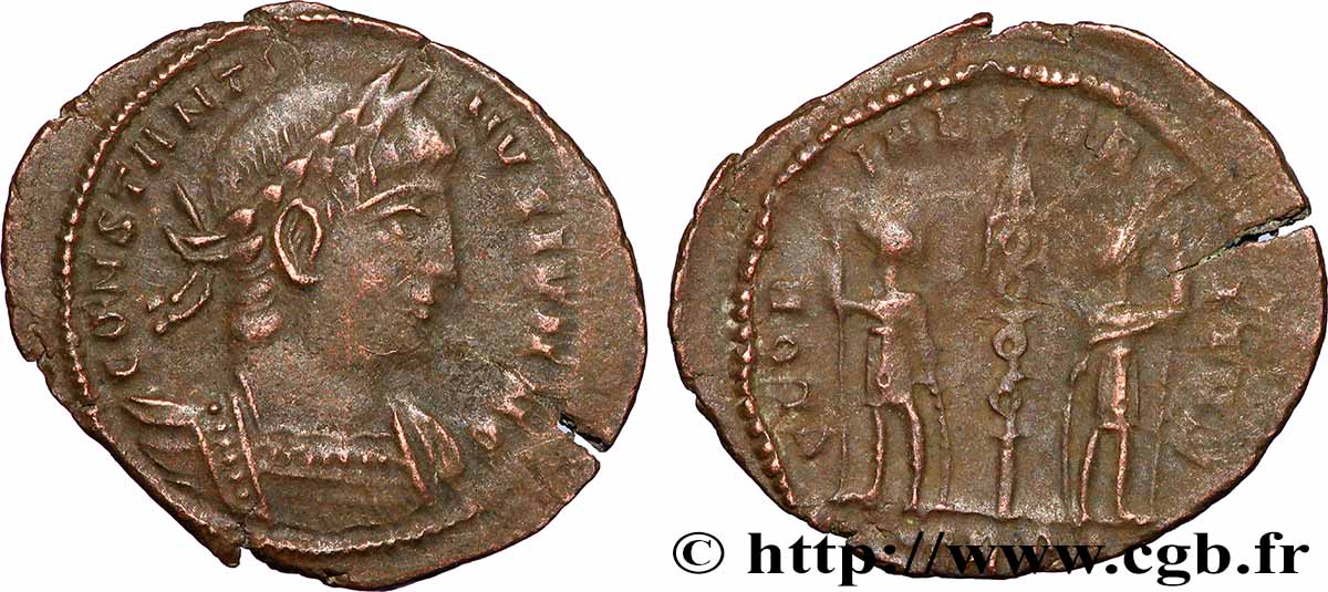 CONSTANTIN II Centenionalis ou nummus TTB+