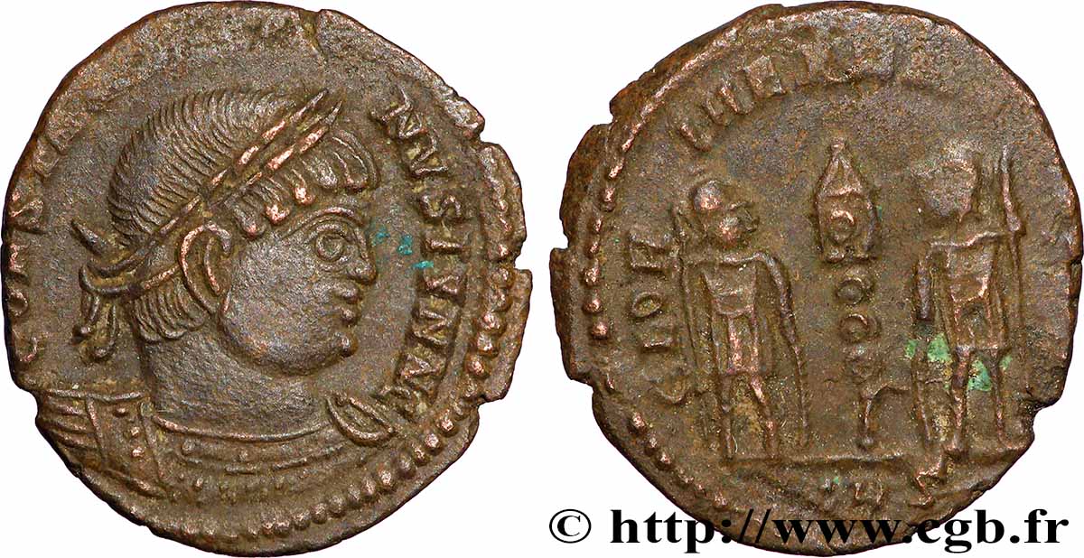 CONSTANTIN II Centenionalis ou nummus TTB+