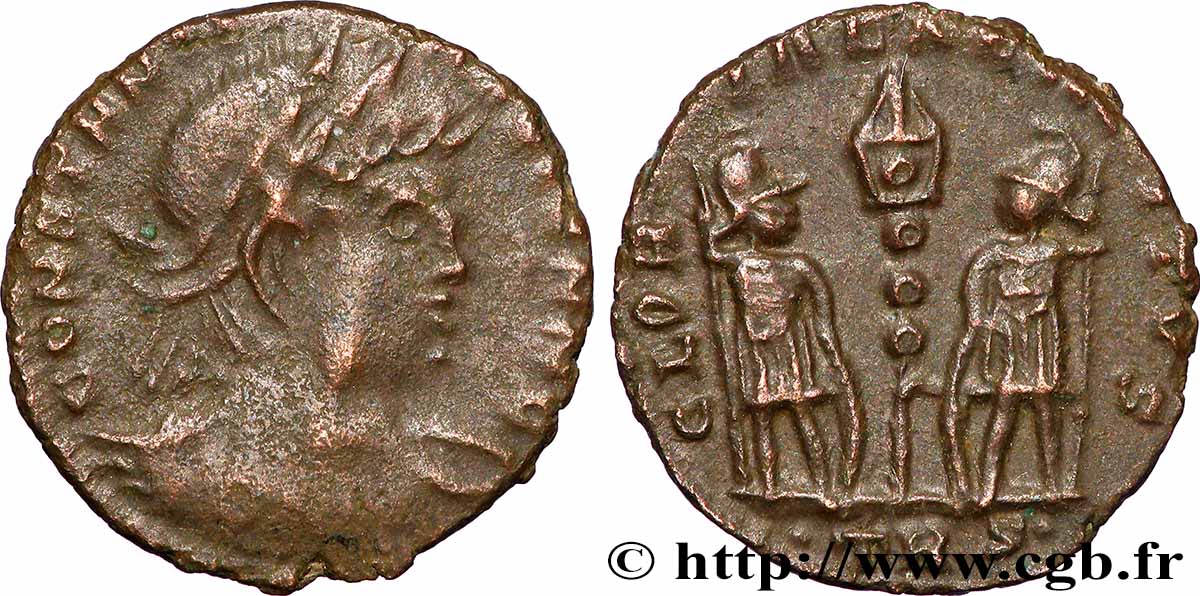 CONSTANTIN II Centenionalis ou nummus TTB+