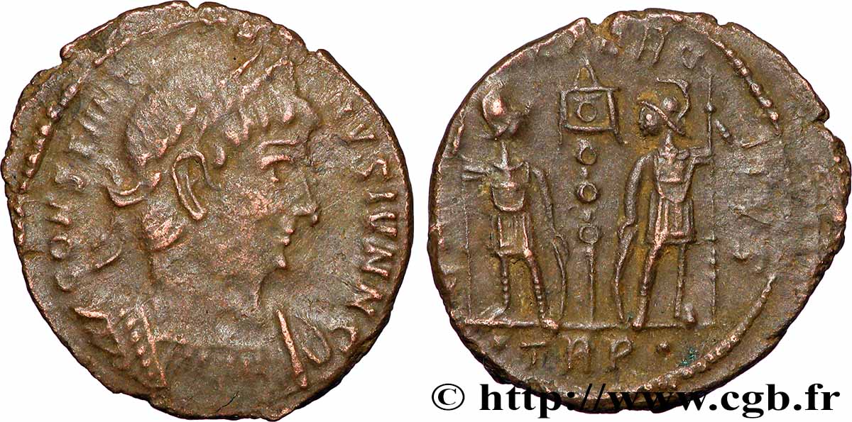 CONSTANTIN II Centenionalis ou nummus TTB+