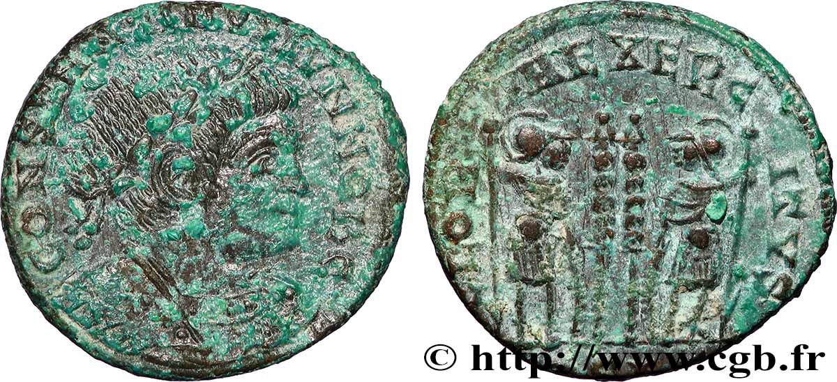 CONSTANTIN II Centenionalis ou nummus TTB+