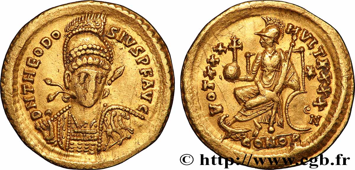 THÉODOSE II Solidus TTB+