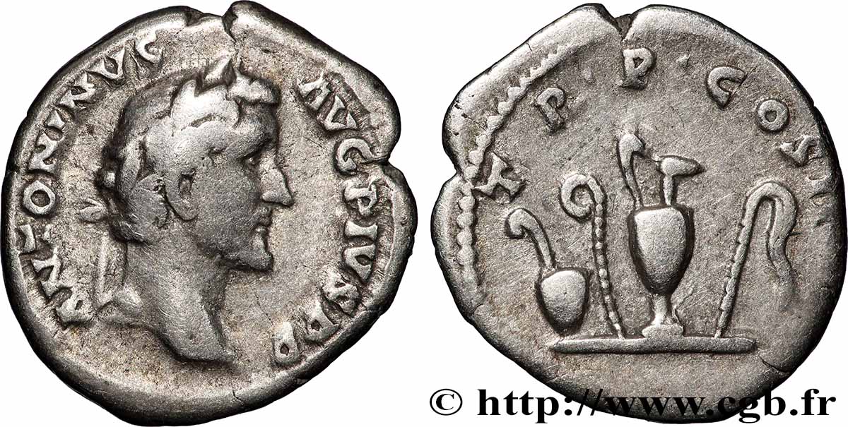 ANTONINUS PIUS Denier XF