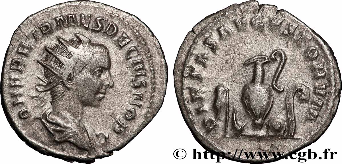 HÉRENNIUS ÉTRUSCUS Antoninien TTB+/TTB