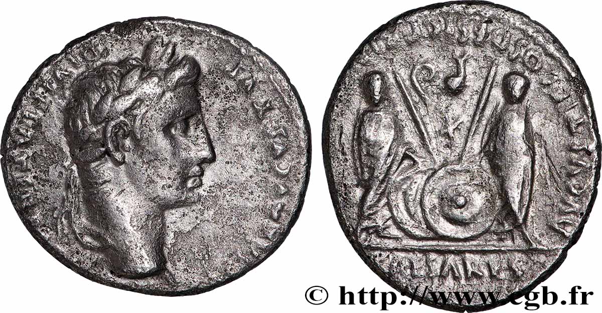 AUGUSTUS, CAIUS and LUCIUS Denier XF