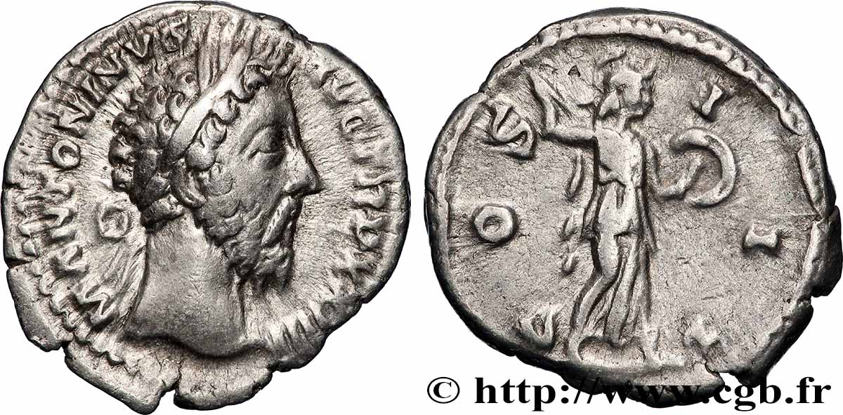 MARCUS AURELIUS Denier AU