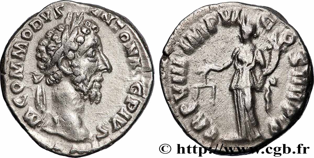 COMMODUS Denier AU/XF