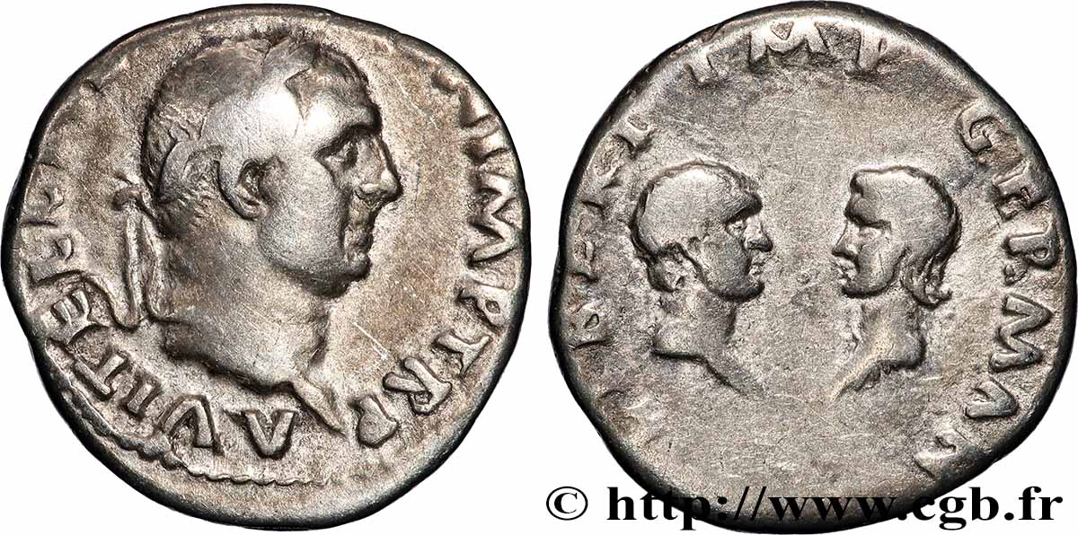 VITELLIUS Denier XF
