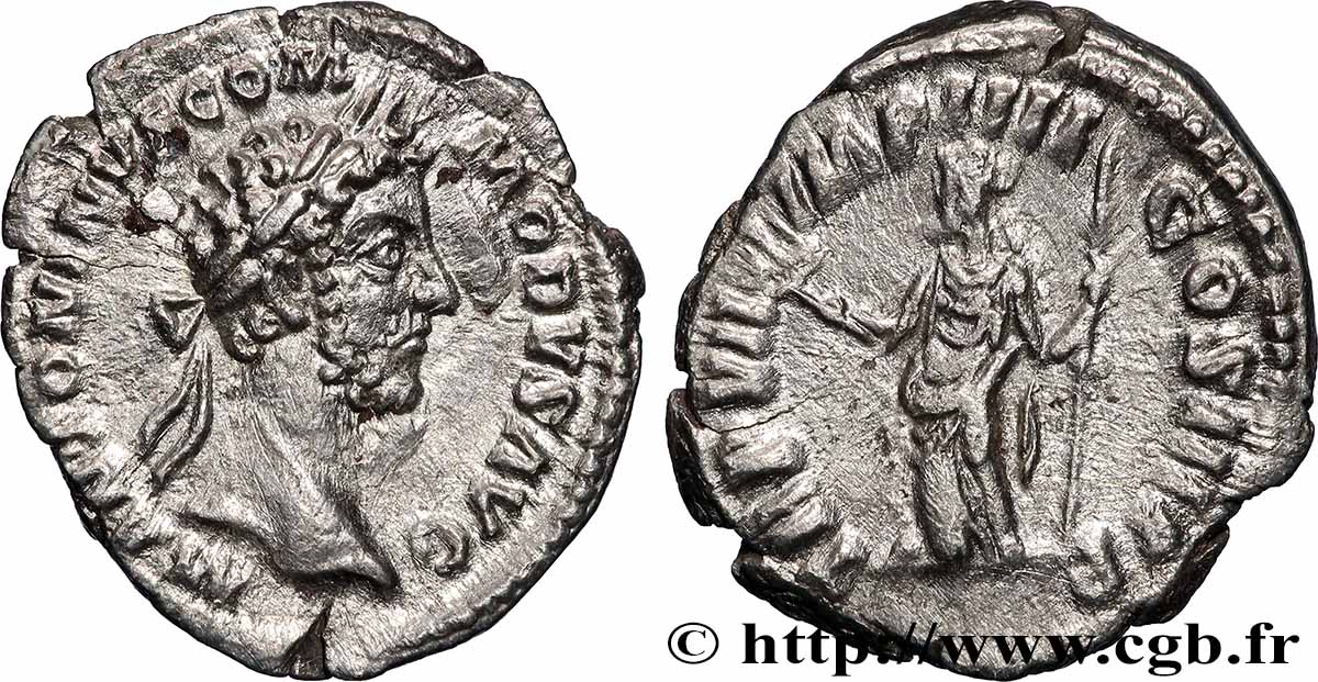 COMMODUS Denier AU/XF