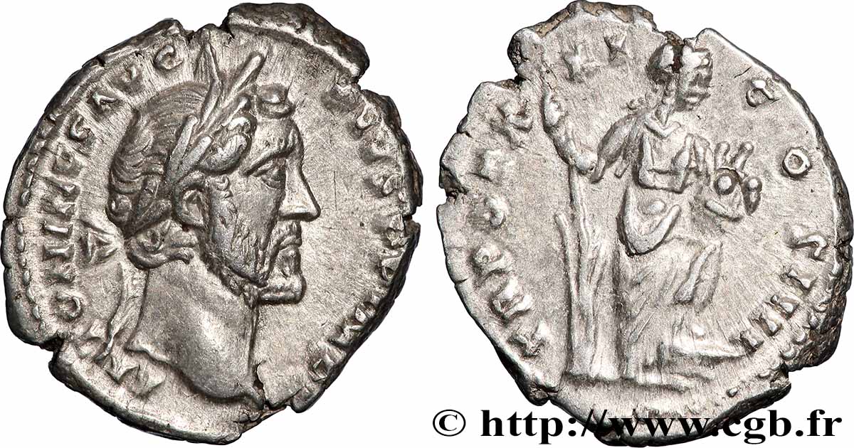 ANTONINUS PIUS Denier VZ/fVZ