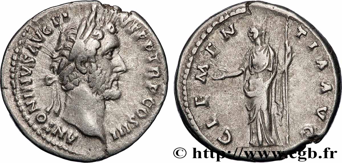 ANTONINUS PIUS Denier AU/XF