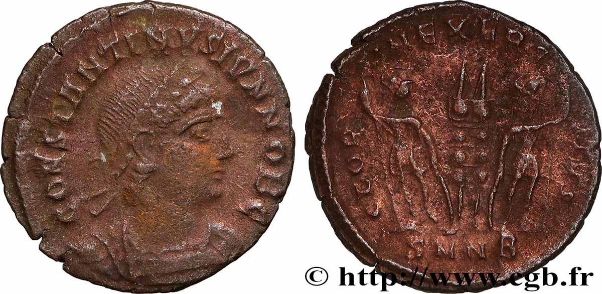 CONSTANTINE II Centenionalis ou nummus XF