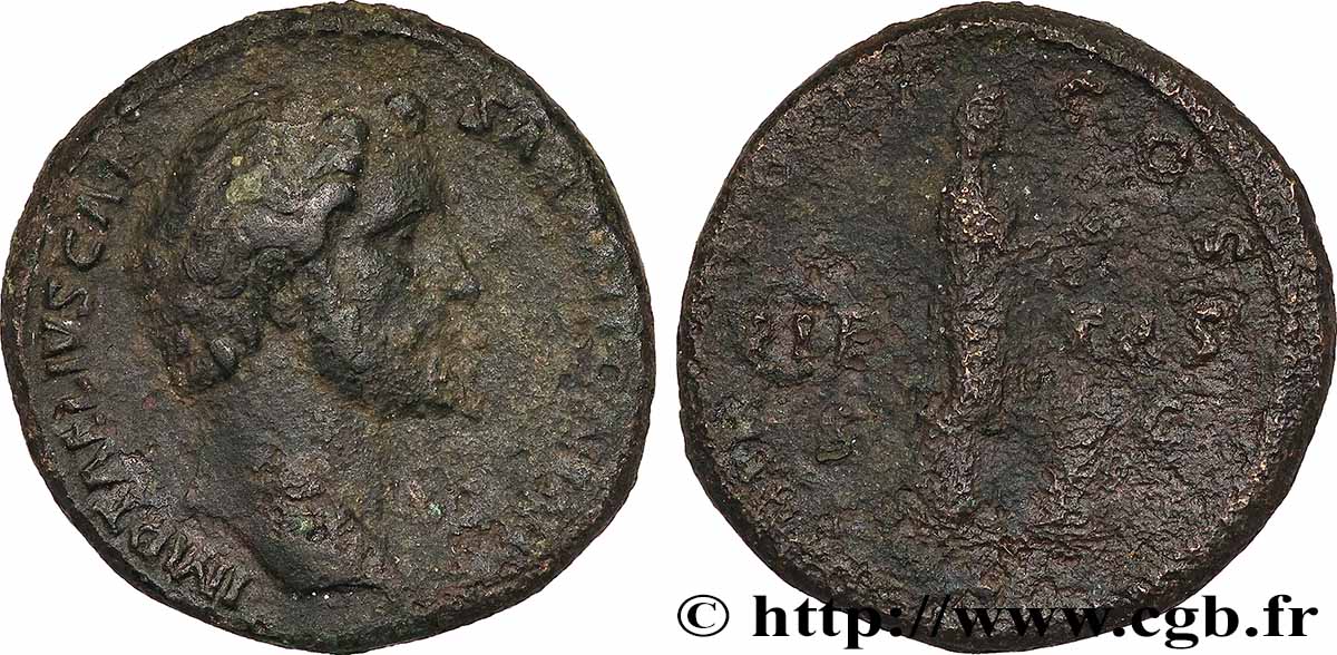 ANTONINUS PIUS Dupondius ou as VF