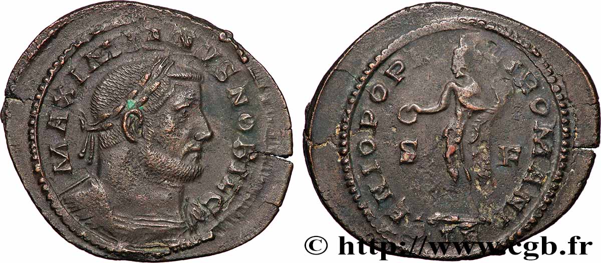 GALERIO Follis ou nummus BB/q.BB