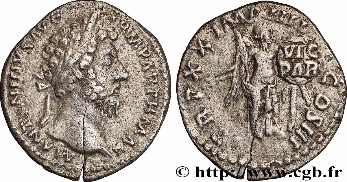 MARCUS AURELIUS Denier AU