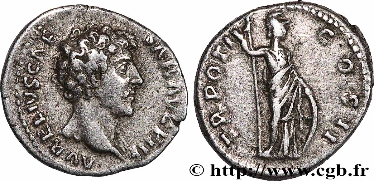 MARCUS AURELIUS Denier AU