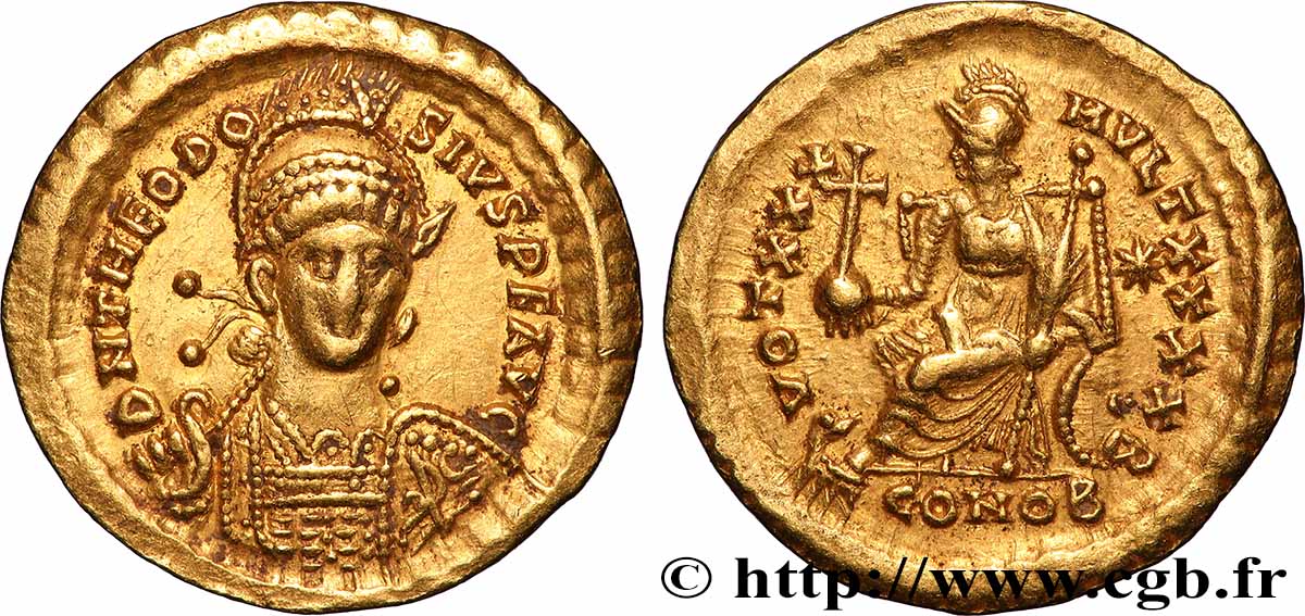 THEODOSIUS II Solidus AU