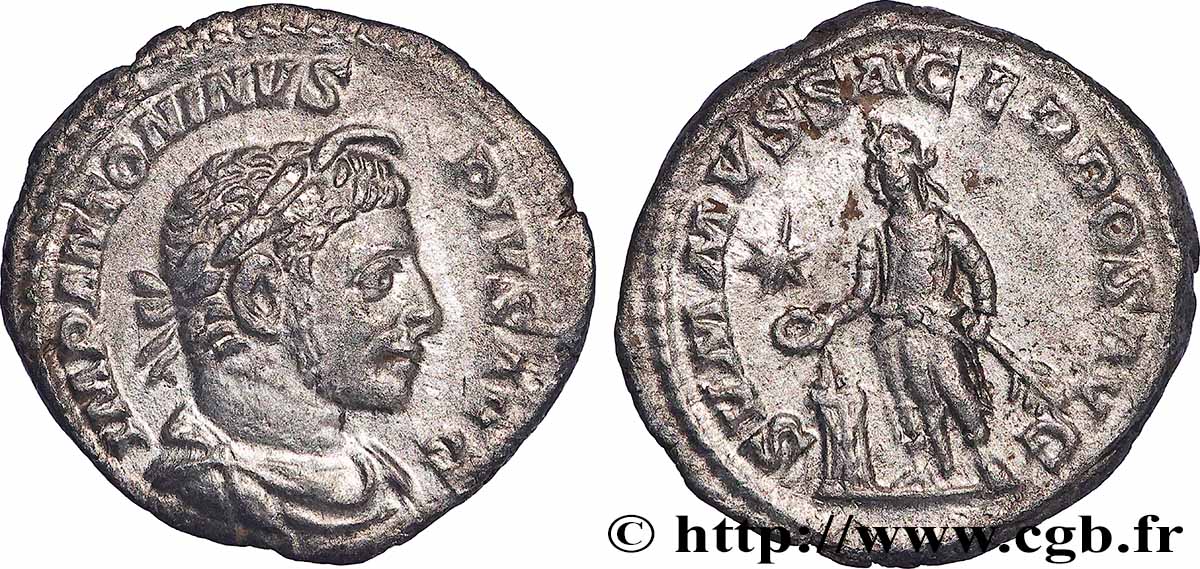 ELAGABALUS Denier AU