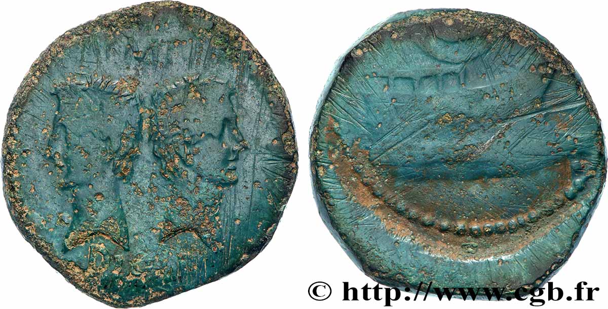 ARAUSIO - ORANGE - OCTAVE et AGRIPPA Dupondius TB
