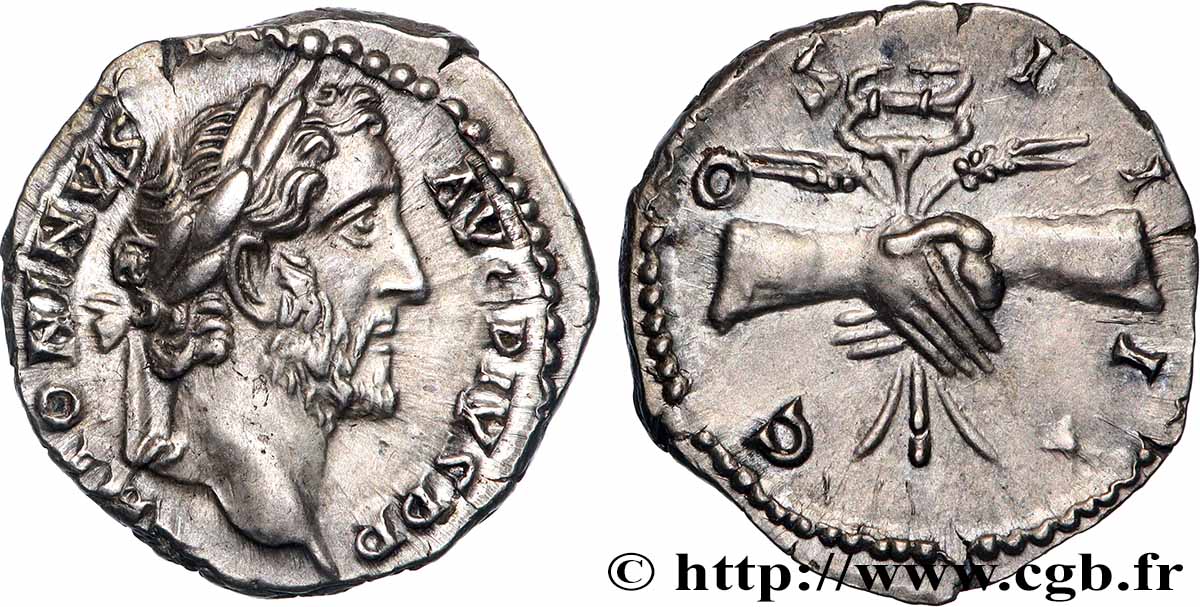 ANTONINUS PIUS Denier fST/VZ