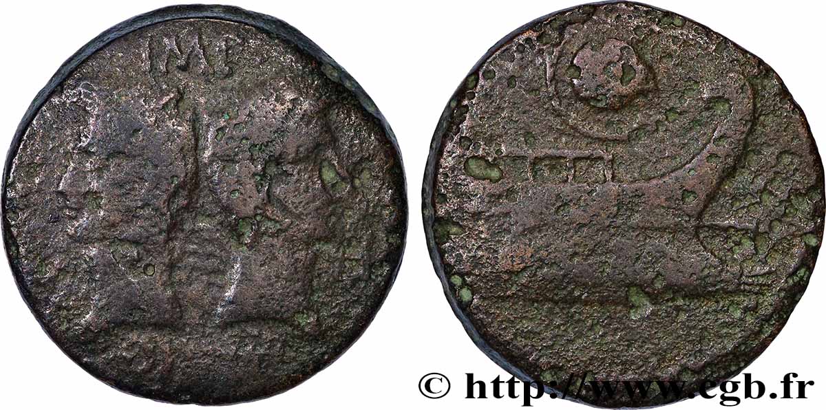 ARAUSIO - ORANGE - OCTAVE et AGRIPPA Dupondius TB