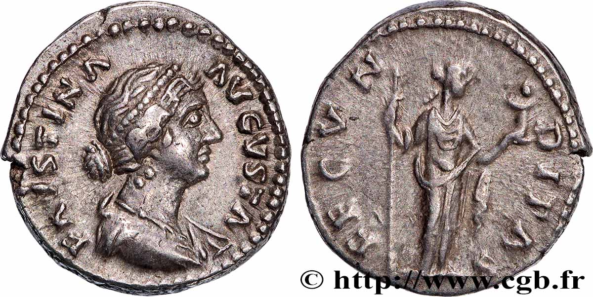 FAUSTINA MINOR Denier AU/AU