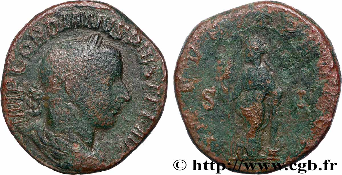 GORDIANUS III Sesterce fSS/S
