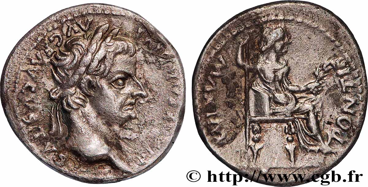 TIBERIUS Denier AU/XF