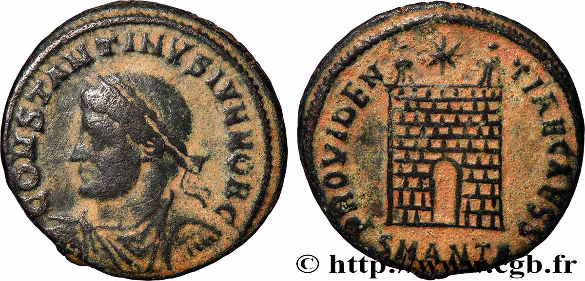 CONSTANTIN II Centenionalis ou nummus TTB