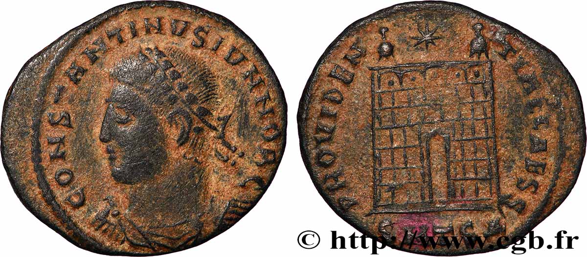 CONSTANTIN II Centenionalis ou nummus TTB