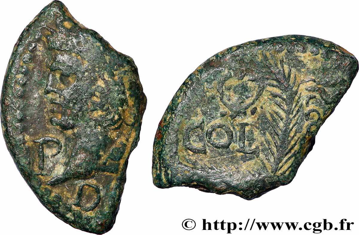 NEMAUSUS - NISMA - AUGUSTO e AGRIPPA Dupondius COL NEM (as) - coupé q.BB