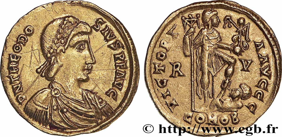 THÉODOSE II Solidus TTB+