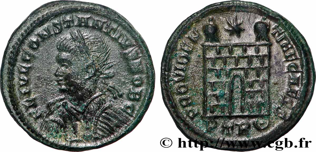 CONSTANCE II Centenionalis ou nummus TTB+