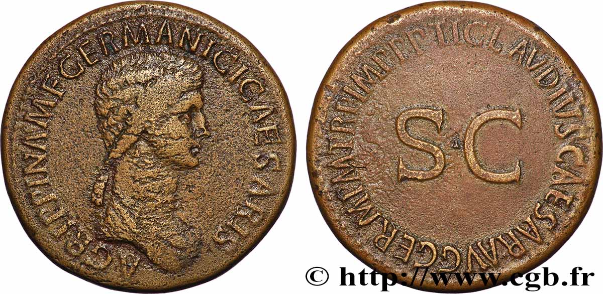 AGRIPPINA THE ELDER Sesterce XF